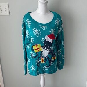 Teal Octopus Holiday Sweater